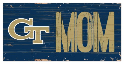Georgia Tech Yellow Jackets 6&quot; x 12&quot; Mom Sign