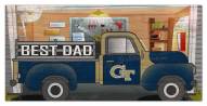 Georgia Tech Yellow Jackets Best Dad Truck 6" x 12" Sign