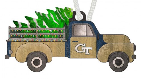 Georgia Tech Yellow Jackets Christmas Truck Ornament