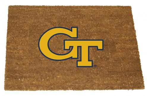 Georgia Tech Yellow Jackets Colored Logo Door Mat