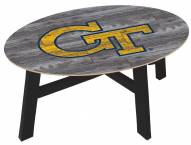 Georgia Tech Yellow Jackets Distressed Wood Coffee Table