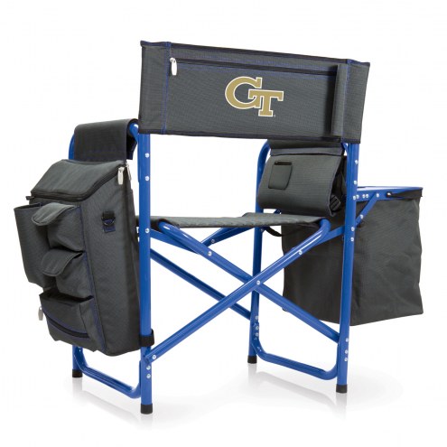 Georgia Tech Yellow Jackets Gray/Blue Fusion Folding Chair