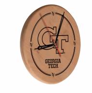 Georgia Tech Yellow Jackets Laser Engraved Wood Clock