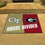 Georgia Tech Yellow Jackets/Georgia Bulldogs House Divided Mat