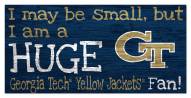 Georgia Tech Yellow Jackets Huge Fan 6" x 12" Sign