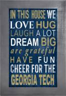 Georgia Tech Yellow Jackets In This House 11" x 19" Framed Sign