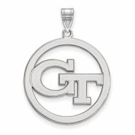 Georgia Tech Yellow Jackets Sterling Silver Extra Large Pendant