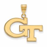 Georgia Tech Yellow Jackets NCAA Sterling Silver Gold Plated Medium Pendant