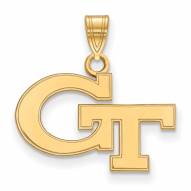Georgia Tech Yellow Jackets NCAA Sterling Silver Gold Plated Small Pendant