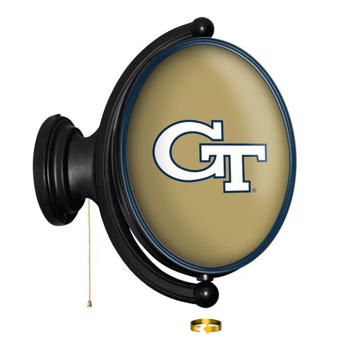Georgia Tech Yellow Jackets Oval Rotating Lighted Wall Sign