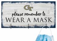 Georgia Tech Yellow Jackets Please Wear Your Mask Sign
