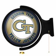 Georgia Tech Yellow Jackets Round Rotating Lighted Wall Sign