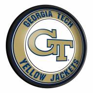 Georgia Tech Yellow Jackets Round Slimline Lighted Wall Sign