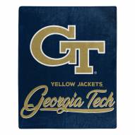 Georgia Tech Yellow Jackets Signature Raschel Throw Blanket