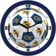 Georgia Tech Yellow Jackets Soccer Wall Clock