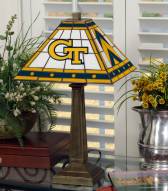 Georgia Tech Yellow Jackets Stained Glass Mission Table Lamp