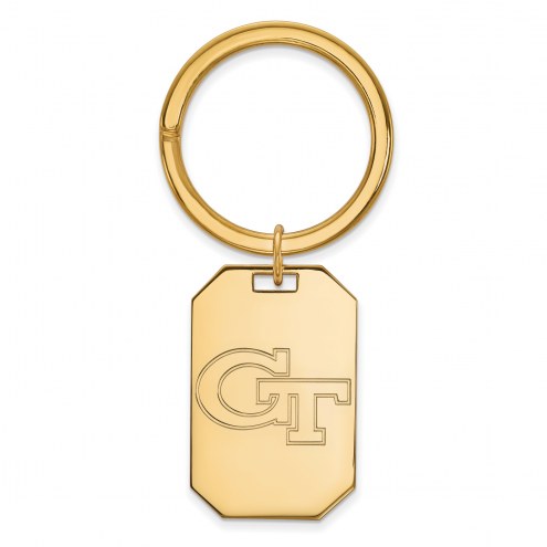Georgia Tech Yellow Jackets Sterling Silver Gold Plated Key Chain