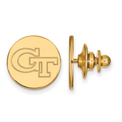 Georgia Tech Yellow Jackets Sterling Silver Gold Plated Lapel Pin