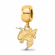Georgia Tech Yellow Jackets Sterling Silver Gold Plated Small Dangle Bead