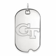 Georgia Tech Yellow Jackets Sterling Silver Large Dog Tag