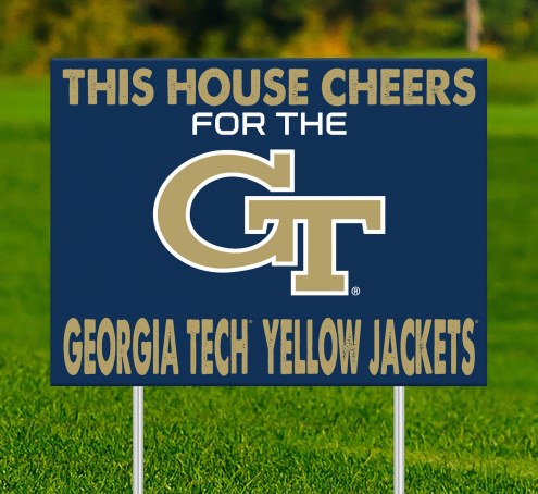 Georgia Tech Yellow Jackets This House Cheers for Yard Sign