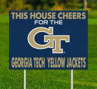 Georgia Tech Yellow Jackets This House Cheers for Yard Sign