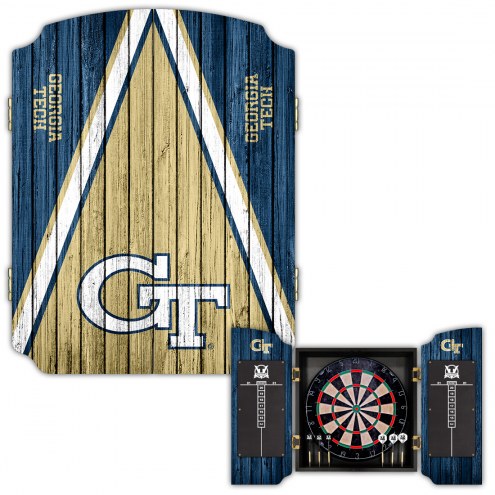 Georgia Tech Yellow Jackets Dartboard Cabinet