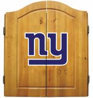 New York Giants NFL Complete Dart Board Cabinet Set (w/darts & flights)
