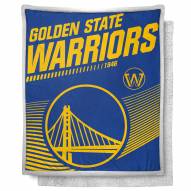 Golden State Warriors New School Mink Sherpa Throw Blanket
