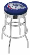 Gonzaga Bulldogs Double Ring Swivel Barstool with Ribbed Accent Ring