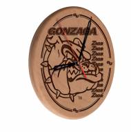 Gonzaga Bulldogs Laser Engraved Wood Clock