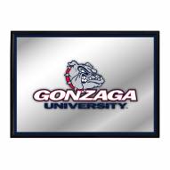Gonzaga Bulldogs Horizontal Framed Mirrored Wall Sign