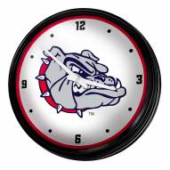 Gonzaga Bulldogs Retro Lighted Wall Clock