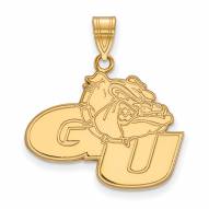 Gonzaga Bulldogs Sterling Silver Gold Plated Large Pendant