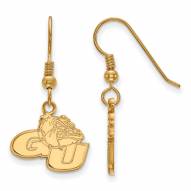 Gonzaga Bulldogs Sterling Silver Gold Plated Small Dangle Earrings