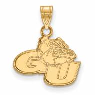 Gonzaga Bulldogs Sterling Silver Gold Plated Small Pendant