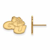 Gonzaga Bulldogs Sterling Silver Gold Plated Small Post Earrings