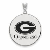 Grambling State Tigers Sterling Silver Extra Large Enameled Disc Pendant