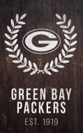 Green Bay Packers 11" x 19" Laurel Wreath Sign