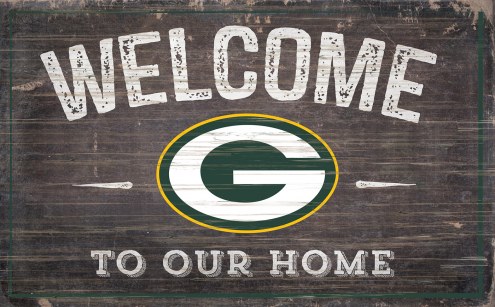 Green Bay Packers 11&quot; x 19&quot; Welcome to Our Home Sign