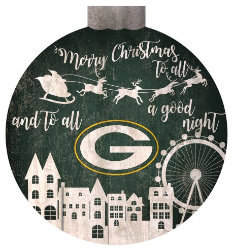 Green Bay Packers 12&quot; Christmas Village Wall Art