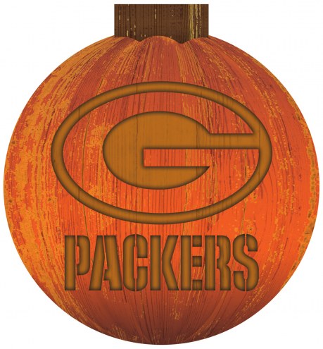 Green Bay Packers 12&quot; Halloween Pumpkin Sign