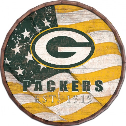 Green Bay Packers 16&quot; Flag Barrel Top