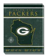Green Bay Packers 16" x 20" Coordinates Canvas Print