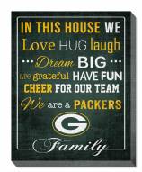 Green Bay Packers 16" x 20" In This House Canvas Print