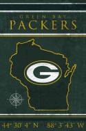 Green Bay Packers 17" x 26" Coordinates Sign