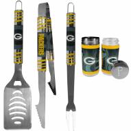 Green Bay Packers 3 Piece Tailgater BBQ Set and Salt and Pepper Shaker Set