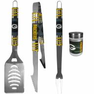 Green Bay Packers 3 Piece Tailgater BBQ Set and Season Shaker