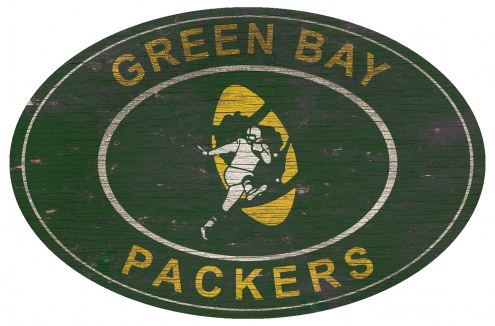 Green Bay Packers 46&quot; Heritage Logo Oval Sign