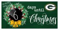 Green Bay Packers 6" x 12" Chalk Christmas Countdown Sign